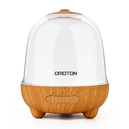 Essential Oil Diffuser, OMOTON 150ml Aromatherapy Diffuser Ultrasonic Aroma Humidifier with 7 Colored LED Lights and Waterless Auto Shut-off Protection