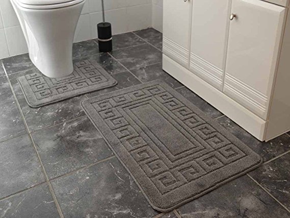 Charcoal 2 Piece Bath Mat Set. Available in 25 Colours