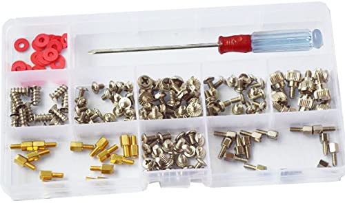 DANA FRED 180pcs Personal Computer Screws PC Standoff M3 M5 M6 Phillips Head Assortment Kit for Hard Drive Computer Case Motherboard Fan Power Graphics (Extra: Phillips Screwdriver)