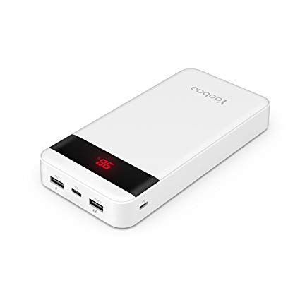 Yoobao Power Bank Fast Charge 20000mAh Huge Capacity Portable Charger Qualcomm Quick Charge External Battery Back with LED Smart Display Screen Compatible with Samsung iPhone Google Huawei and More