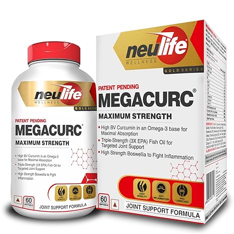 NEULIFE (Vitrovea) MEGACURC® Nano-Curcumin   Triple Strength Fish Oil w/10X Strength Boswellia 60ct