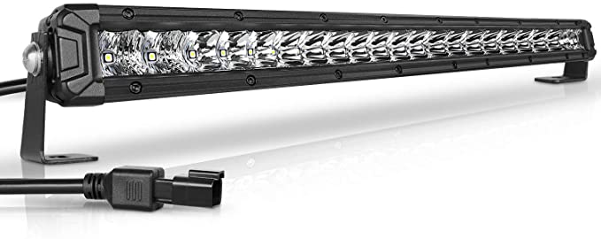 AutoFeel 20 Inch LED Light Bar 12000LM Osram Chip Flood & Spot Beam Combo Single Row LED Off Road Light Driving Light for Truck ATV SUV Boat