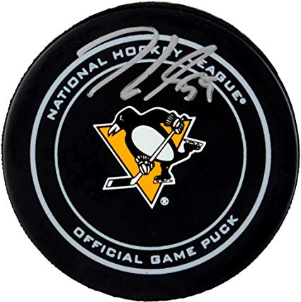 Jake Guentzel Pittsburgh Penguins Autographed Official Game Puck - Fanatics Authentic Certified - Autographed NHL Pucks