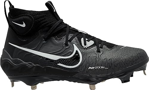 Nike Alpha Huarache NXT DJ6517-010 Black/Dark Smoke Grey/Light Smoke Grey/White Men's Metal Baseball Cleats 10.5 US