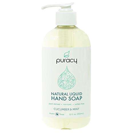 Puracy Natural Gel Hand Wash, Vegan, Hypoallergenic, All Skin Types (Citrus & Sea Salt, 12 Fl. Oz (Pack of 1))