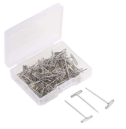 Tupalizy 120PCS 1 inch Nickel Plated Steel T-Pins