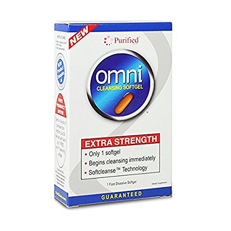 Omni Cleansing Softgel - Extra Strength Cleansing Immediately, 1 Fast Dissolve Softgel,(Puri-Clean)
