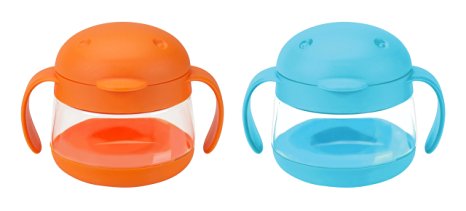 Ubbi Tweat Snack Container, Blue/Orange, 2 Count