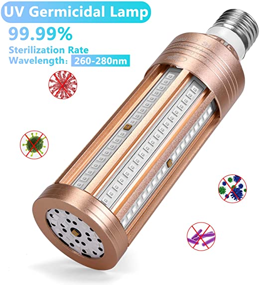 Cegar 2020 Newest 60W UV Germicidal Lamp Led UVC Light Bulb E26/E27, Suitable for Home Warehouse, Supermarket,Restaurant,Office, School
