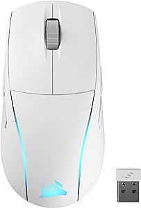 Corsair M75 Wireless RGB Lightweight FPS Gaming Mouse – 26,000 DPI – Swappable Side Buttons – iCUE Compatible – PC – White