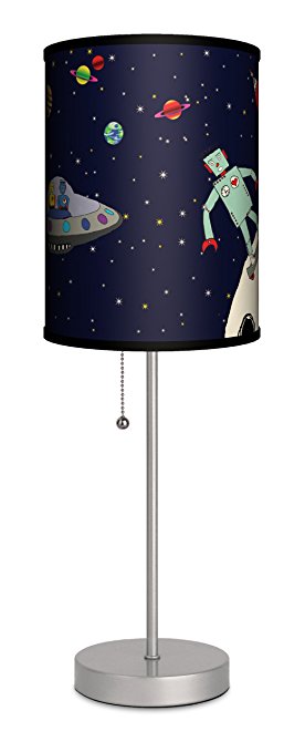 Featured Artists - Carrie Masters "Robots in Space" Sport Silver Lamp