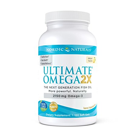 Nordic Naturals Ultimate Omega 2X - Extra Omega Supports for Heart, Brain, and Immune Health, 120 Soft Gels