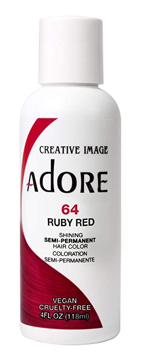 Adore Semi-Permanent Haircolor #064 Ruby Red 4 Ounce (118ml) (2 Pack)