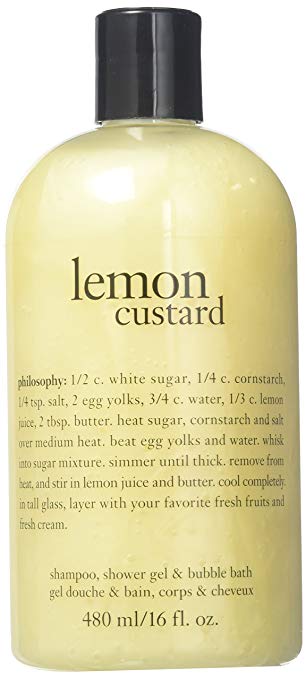 Philosophy Lemon Custard Shampoo/Shower Gel and Bubble Bath, 16 Ounce