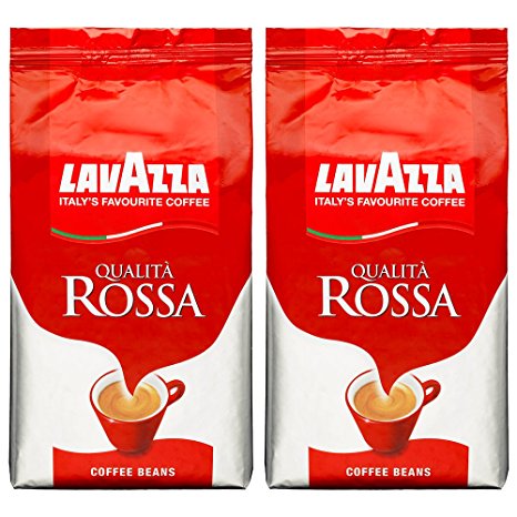 Lavazza Qualita Rossa Coffee Beans, 2 x 1kg