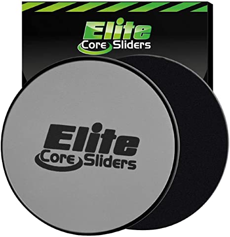 Elite Sportz Core Sliders for Working Out - Pack of 2 Compact, Dual Sided Gliding Discs for Full Body Workout on Carpet or Hardwood Floor - Fitness & Home Exercise Equipment