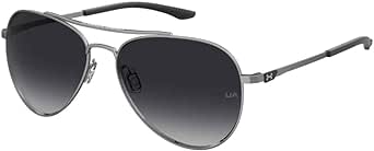 Under Armour Instinct UA0007/G/S Aviator Sunglasses for Men   BUNDLE With Designer iWear Eyewear Kit