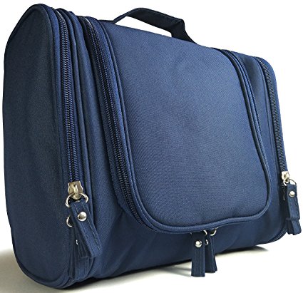 BLOME DESIGN Hanging Toiletry Bag | Water Resistant & Antibacterial Travel Essentials & Cosmetic Bag with Zip Mash Pockets & Sturdy Hanging Hook for Men, Women, Boys, Girls | Travel Tidily!