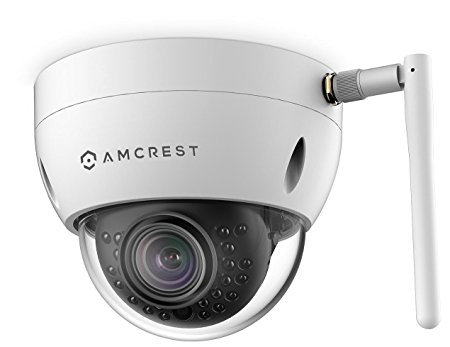 Amcrest ProHD Outdoor 3 Megapixel Wi-Fi Vandal Dome IP Security Camera - IP67 Weatherproof, IK10 Vandal-Proof, 3MP (2048 TVL), IP3M-956W (White)