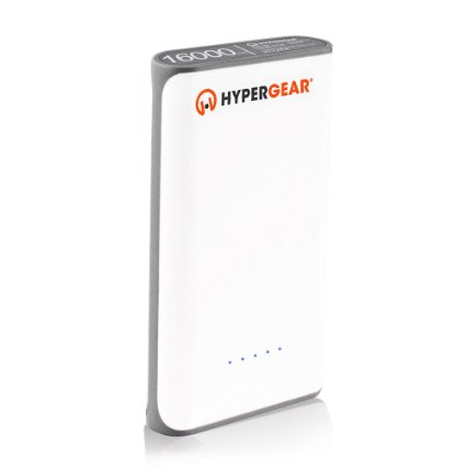 HyperGear 16000mAh Dual Port Portable Battery Charger with Flashlight for iPhone iPad  Galaxy  and More