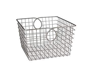 Spectrum Diversified Teardrop Storage Basket, Large, Satin Nickel