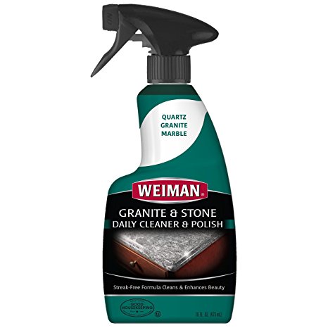 Weiman Granite Cleaner & Polish Spray for Countertops, Vanities, Fireplaces and more, 16 fl oz