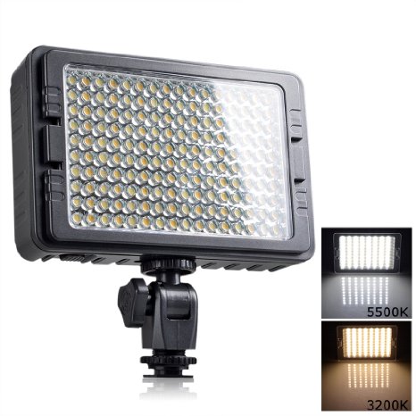 Pergear 160 Led Ultra High Powered Super Bright Camera Camcorder Video Light Panel Dual Color Temperature 3200K-5500K with Filter