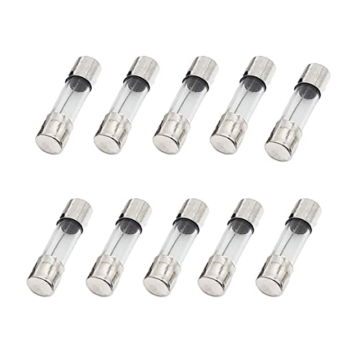 10Pcs/Lot 5A T5AL250V 5x20mm Slow-Blow Fuse 250V Glass Tube Fuse Slow Acting/Time-delay Fuse (3/16 in x 3/4 in)