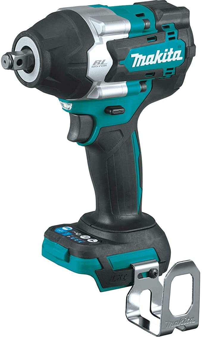 Makita XWT17Z 18V LXT Lithium-Ion Brushless Cordless 4-Speed Mid-Torque 1/2" Sq. Drive Impact Wrench w/ Friction Ring Anvil, Tool Only