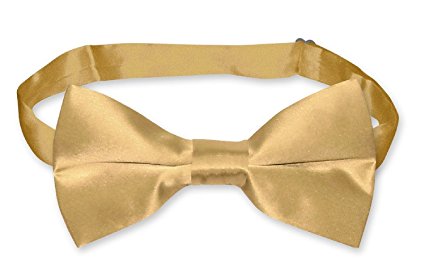 BOWTIE SILK Solid GOLD Color Men's Bow Tie Tuxedo Ties BowTies