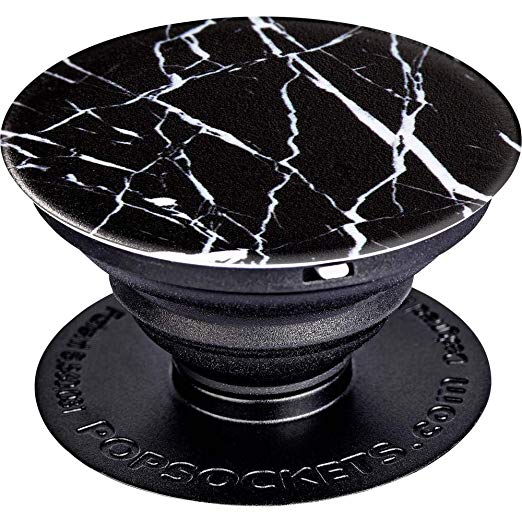 PopSockets Extendable Base and Grip for Smartphone/Tablet Black Marble