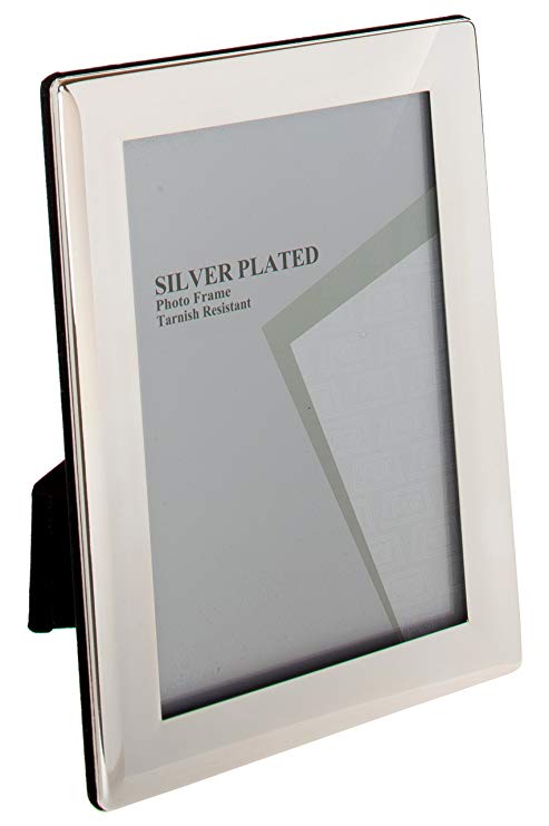 Viceni Thin Edge Silver Plated Photo Frame, 3.5 by 5-Inch