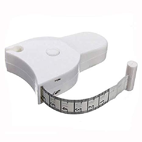 Tape Measure (MULTI-PURPOSE) Tool, Accurate White Flex Retractable Ruler, Dual-Sided, Locking Feature, Professional Long Body Tailor, Personal Trainer, Sewing, Smart Solution, Monitor - By Pro Measure