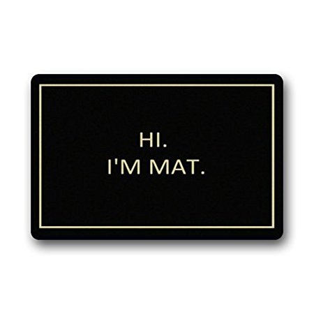 Novelty Design Custom Hi I'm Mat Indoor/Outdoor Doormat 18 by 30-Inch
