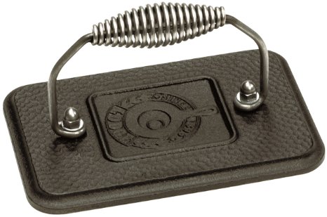 Lodge LGP3 Pre-Seasoned Rectangular Cast-Iron Grill Press