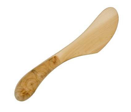 Juniper Butter Knife by FittSMILE, Eco-Friendly Handmade Peanut Butter Jelly Spreader From Magic, Natural, Untreated, Antibacterial Wood, Top Rated Wooden Kitchen Utensils With Unique Mosaic Handle