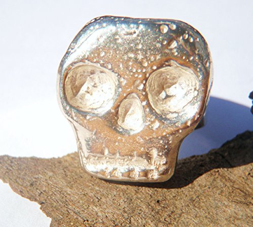 Mens Sterling Silver Skull Ring - Biker Jewelry, Rocker Jewelry, .925 - Lugdun Artisans