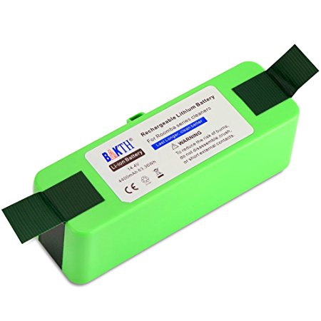 BAKTH 4400mAh Lithium Replacement Battery for iRobot Roomba 500 520 532 540 550 552 560 570 595 600 620 630 650 655 660 700 770 780 790 800 870 880 900 960 980 Scooba 450