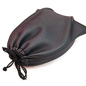 Headphone Bag - SODIAL(R)PU Leather Soft Storage Bag Pouch Case For Around Earphone AE TP-1 DJ Headphone Black