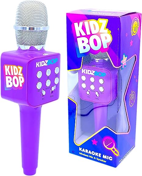 Move2Play, Kidz Bop Karaoke Microphone | The Hit Music Brand for Kids | Birthday Gift for Girls and Boys | Toy for Kids Ages 4, 5, 6, 7, 8  Years Old