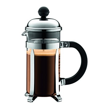 Bodum CHAMBORD Coffee Maker, French Press Coffee Maker, Stainless Steel, Glass, 12 Ounce (3 Cup)