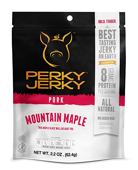 Perky Jerky Pork, Mountain Maple, 8 Count