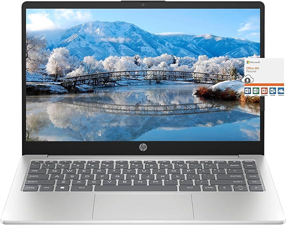 HP Newest 14 FHD Laptop Computer, Intel Quad-Core Pentium N200 (Beat i5-8250U), 16GB RAM, 1TB SSD, WiFi, Webcam, Fast Charge, Backlit Keyboard, 1 Year Microsoft Office 365, Win 11, w/GM Accessory