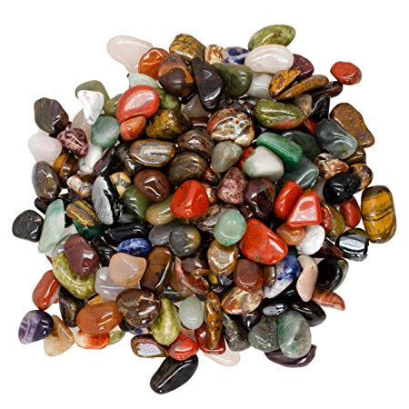 Hypnotic Gems Materials: 2 lbs Rare Assorted Stone Mix from Africa - Extra Small - 0.50" to 0.75" - Bulk Polished Gemstone Rock Supplies for Crafts, Reiki, Crystal Healing and More!