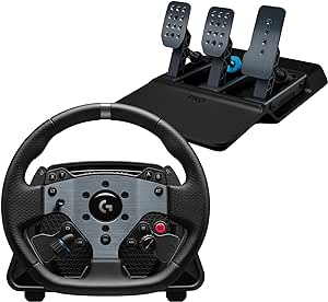 Logitech G PRO Racing Wheel, Direct Drive 11 Nm Force, Magnetic Gear Shift Paddles   Logitech G PRO Racing Pedals, 100kg Load Cell Brake - For PC, Black