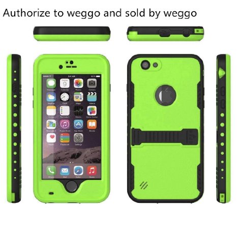 iPhone 6S Plus Waterproof CaseiPhone 6 Plus Waterproof Case Caka Full-Body Underwater Waterproof Shockproof Dirtproof Durable Full Sealed Protection Case Cover With Kickstand For Apple Iphone 6 Plus 55 Inch Case Green