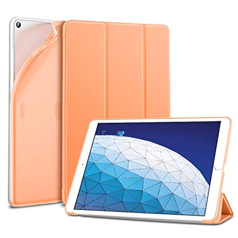 ESR Rebound Slim Smart Case Specially Designed for iPad Air 3 10.5" 2019, Flexible TPU Back Cover with Rubberized Coating, Auto Sleep/Wake and Viewing/Typing Stand for iPad Air (3rd Gen) 2019, Papaya