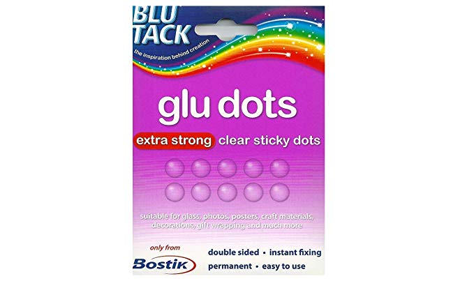 Bostik Extra Strength Sticki Dots 10mm Pack of 64 - Color: Clear