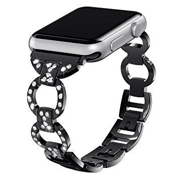 Valband For Apple Watch Band 38mm 42mm, Metal Bling Wristband Replacement Strap Bracelet for Apple Watch Series 3 Series 2 Series 1 Nike  Sport Edition