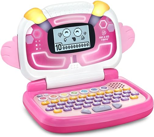 LeapFrog ABC and 123 Laptop for Preschoolers Ages 3-7 Years, Pink